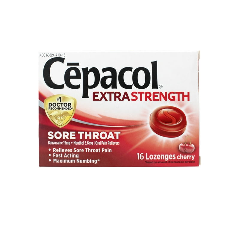 Cepacol Extra Strength Sore Throat Relief Lozenges 16 Ct