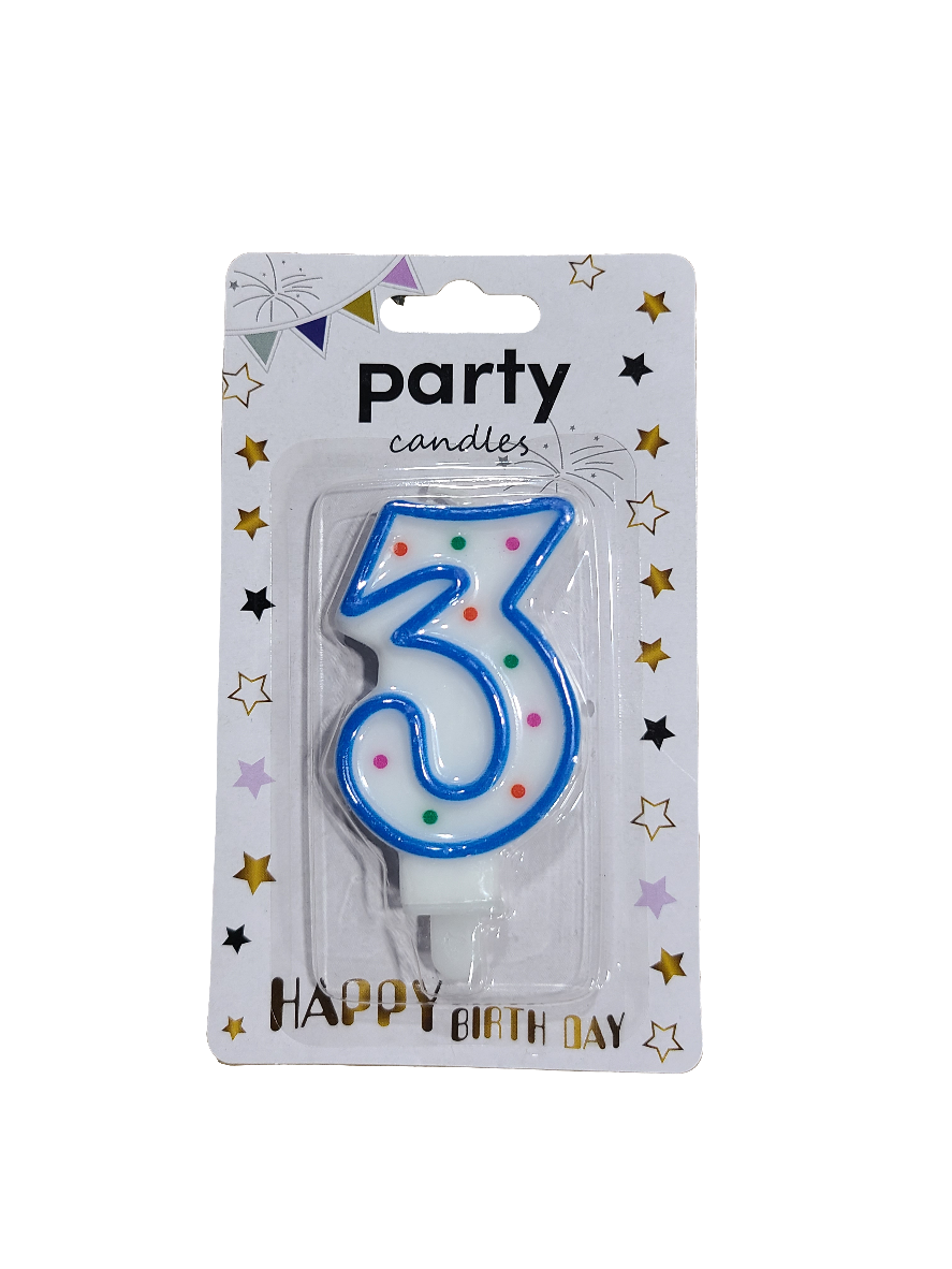 Blue Party Candle # 3