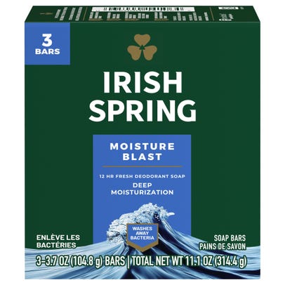 Irish Spring Bar Soap Moisture Blast 3 ct